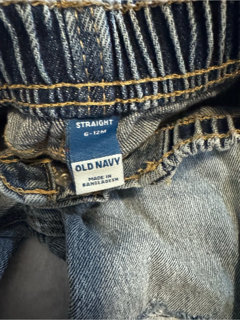 Kids Distressed Denim Jogger Pants - Dark Blue and Light Blue